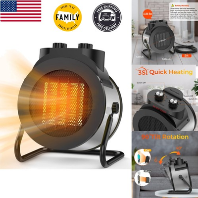 #ad #ad Space Heaters for Indoor Use 1500W PTC Electric Heater with 90°Adjustable Angle $51.23