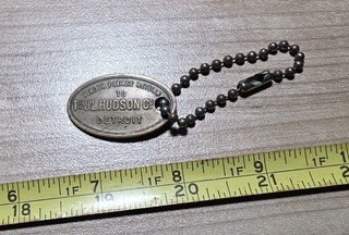 Vintage The J. L. Hudson Co Detroit Bronze? Department Store Charge Card ID Fob