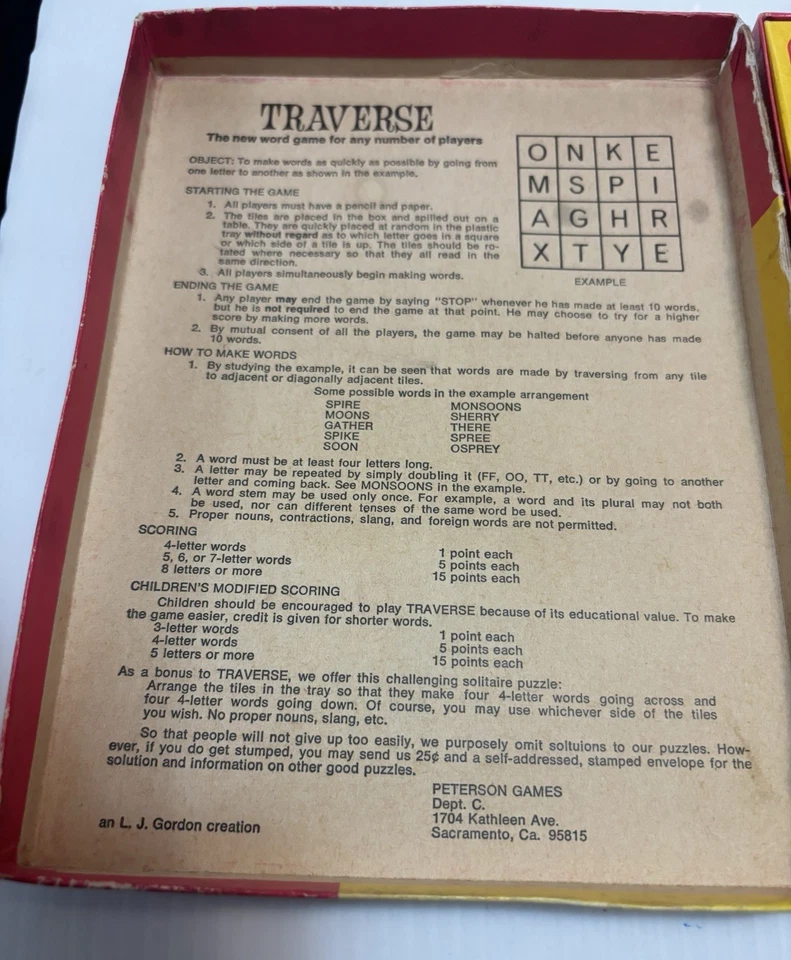 Vintage 1972 Traverse Word Scramble Game Wood Tiles Complete Good Condition Free - Image 3 of 4