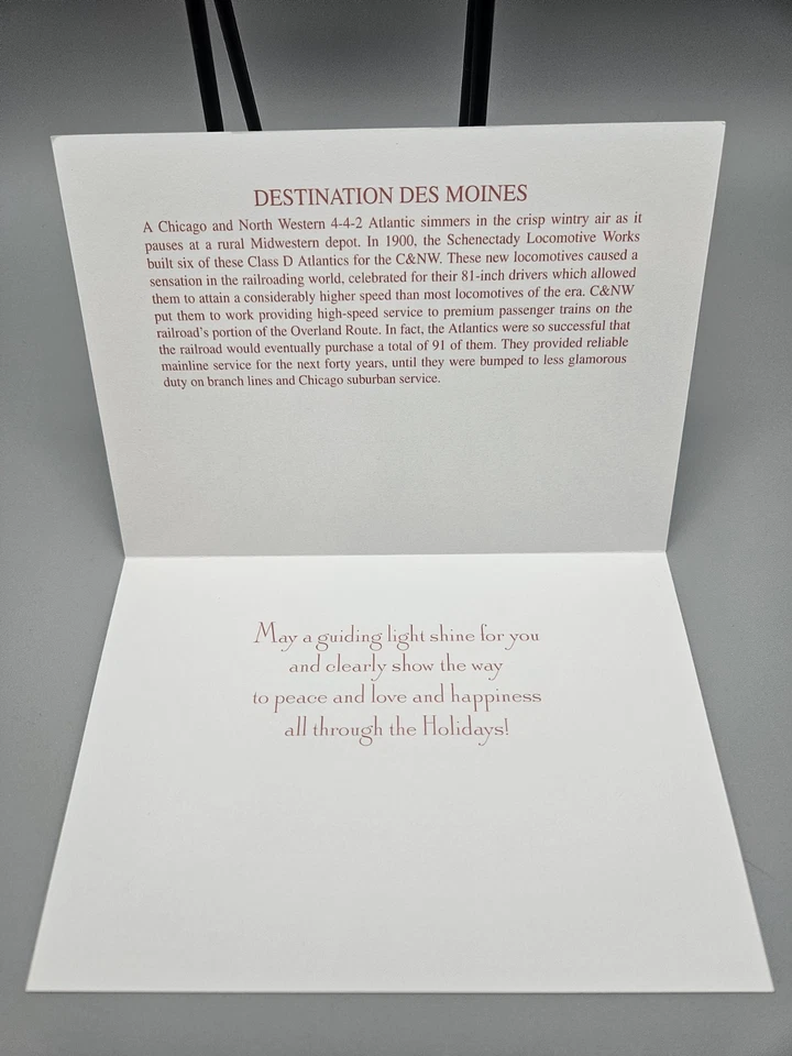 Des Moines C&NW Train Schenectady Christmas Greeting Cards Set Of 10 Leanin Tree - Image 3 of 4