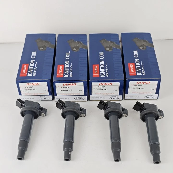 4PCS 90919-02244 673-1307 DENSO Ignition Coils For 2001-2008 Toyota Rav4 2.4L L4 - Изображение 2 из 4