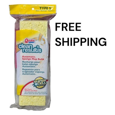 Quickie 0442 Clean Results Type S Automatic Sponge Mop Head Refill New Replace