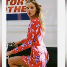Zara Red Floral Wrap Mini Dress – Size XS (EUC)