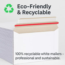 1200 White Rigid Photo Mailers 6.5x4.5 Cardboard Shipping Flats for Prints