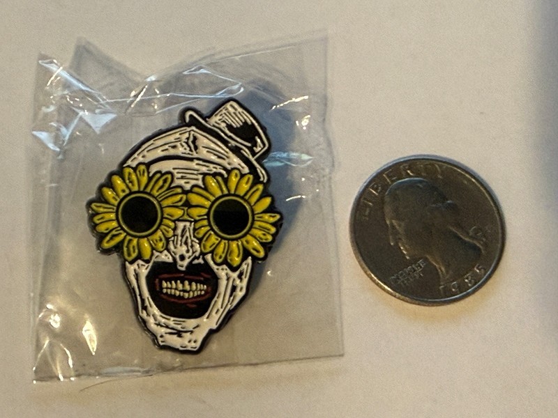 Terrifier Art The Clown Mystery Lapel Pin Sunflower Glasses New Sealed