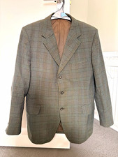 Hector Powe Men’s Green Check Tweed Wool 2pc Suit 32w Regular Lined