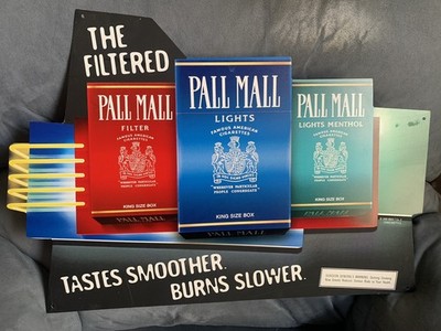PALL MALL FILTER FAMOUS AMERICAN CIGARETTES KING SIZE BOX Tobacco Metal Tin Sign