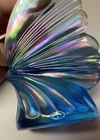 Vintage Fenton Blue Iridescent Opalescent Art Glass Butterfly Figurine BEAUTIFUL