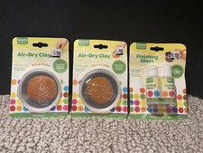 NEW CRAYOLA Air Dry Clay With Glossy Finishing Glaze Terra Cotta Project Lot