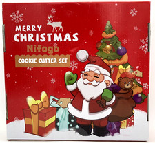 Christmas Cookie Cutter Set 23 Pcs Different Sizes  Shapes Santa Tree Stocking