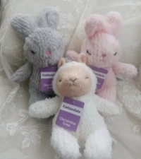3 Plush Animal Adventure Cottondale Clementine Crew Bunny & Llama / Lamb