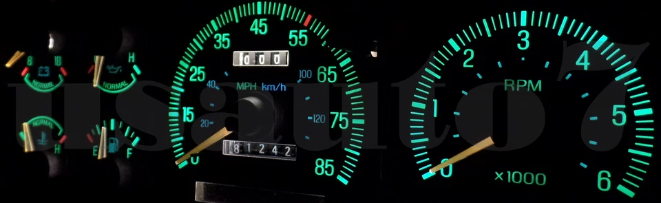 Dash Cluster Gauge WHITE LED LIGHT BULB KIT Fit 87-91 Ford F150 F250 F350 Bronco Foto 3 de 4