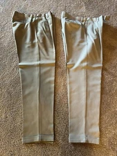 Lot Of 2 Pro Tour Men’s Pants 36 X 34 - Khaki & Bone - 100% Polyester - EUC