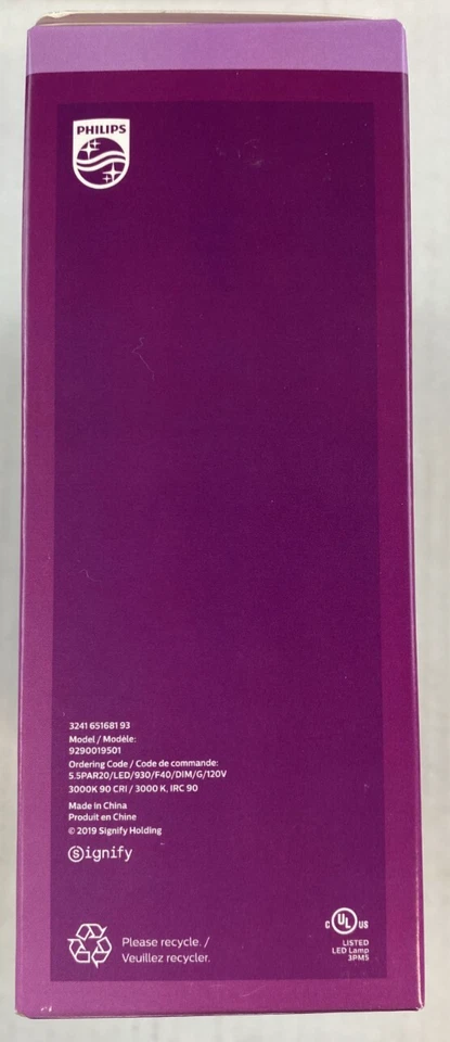 Philips par 20 led bulb 3000k 3 pack indoor dimmable 5.5 watt 50w replacement - Image 4 of 4