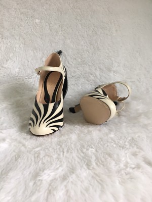 【新品】 SCIUSCIA シューシャ Maryjane Brown Zebra sciuscià