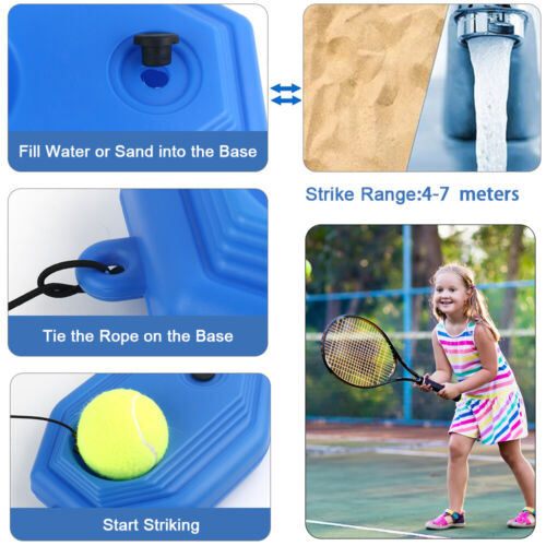 Solo Tennistrainer Rebound Ball mit 6 Bällen für Selbsttennistraining Anfänger - Bild 4 von 12
