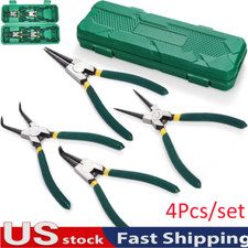 7-inch Internal/External Snap Ring Pliers Set Heavy Duty Circlip Pliers 4Pcs/set