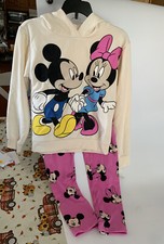 Girls 2 pc. Mickey Minnie Mouse Outfit Size M.