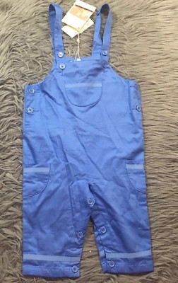 Rachel Riley London Boutique Heritage 2T 2Y Pocket Dungarees Overalls Blue