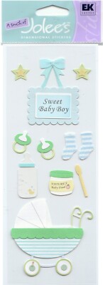 A Touch of Jolee's SWEET BABY BOY Theme 3-D Stickers 64446 FAST FREE shipping!