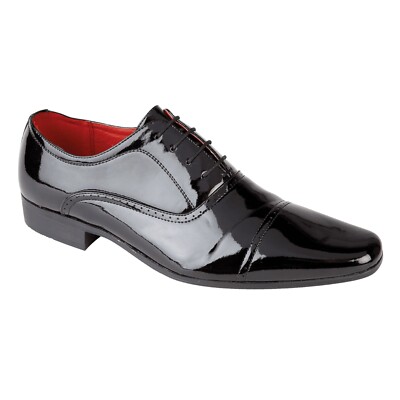HERREN BROGUE KUNSTLEDER GLÄNZEND ITALIENISCH LEGER FORMELL OXFORD BÜRO SMART SCHUHE
