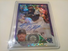 2023 Topps CHROME Autograph 180/299 Purple Mini Diamonds BRIAN OKEEFE Mariners