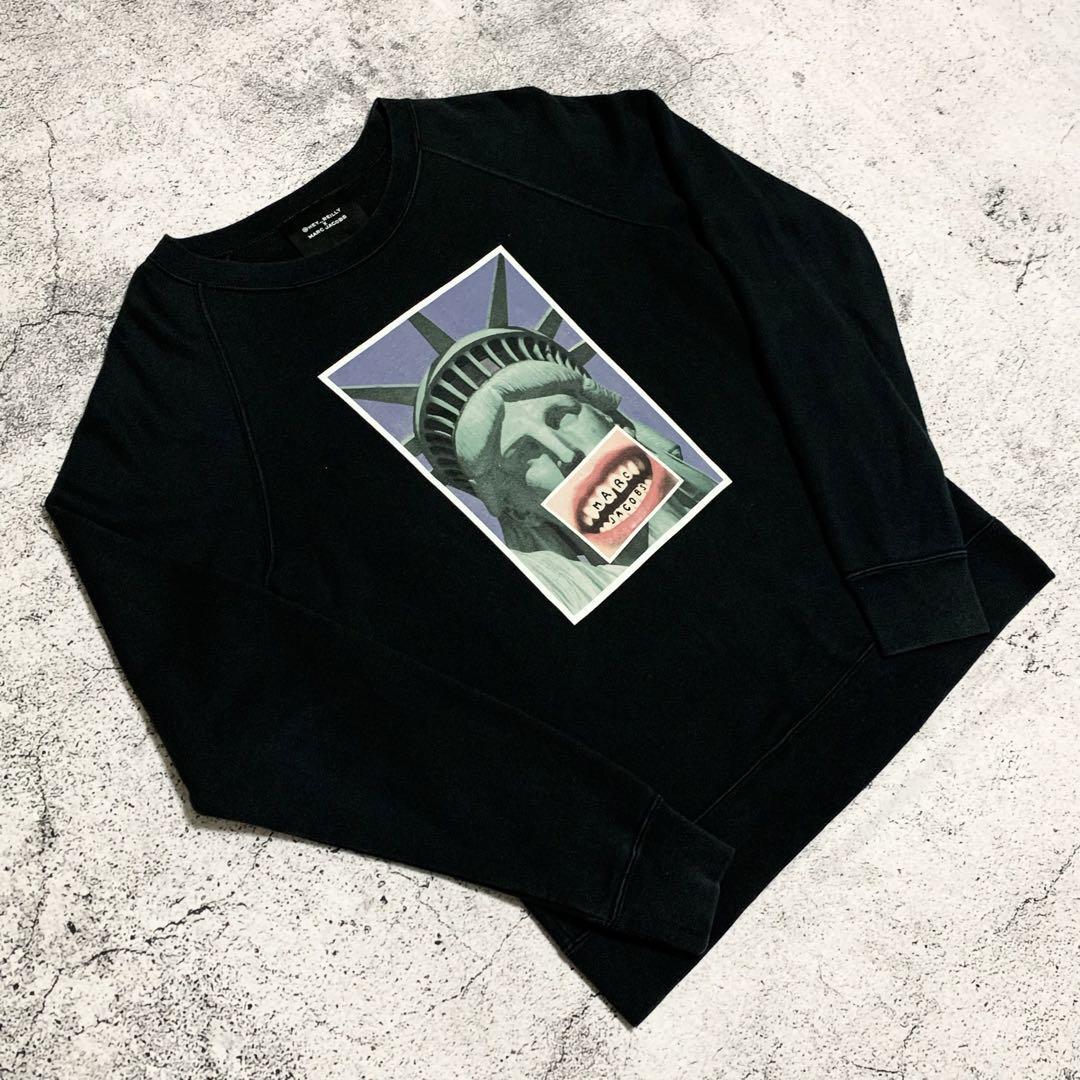 MARC JACOBS x Hey Reilly Graphic Sweatshirt Pullover Black Statue 