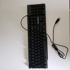 Gaming Keyboard LED Backlit Floating Keyboard 104 Keys Anti-ghosting Ergonomic