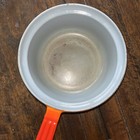 2-DESCOWARE Belgium Orange Enamel Cast Iron Sauce Pans No Lid 89-A 7" 18 — photo 4