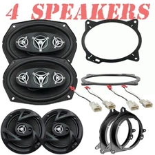 400W Front Door & 800W Rear Deck Speaker Upgrade for 2003-2013 Toyota Corolla