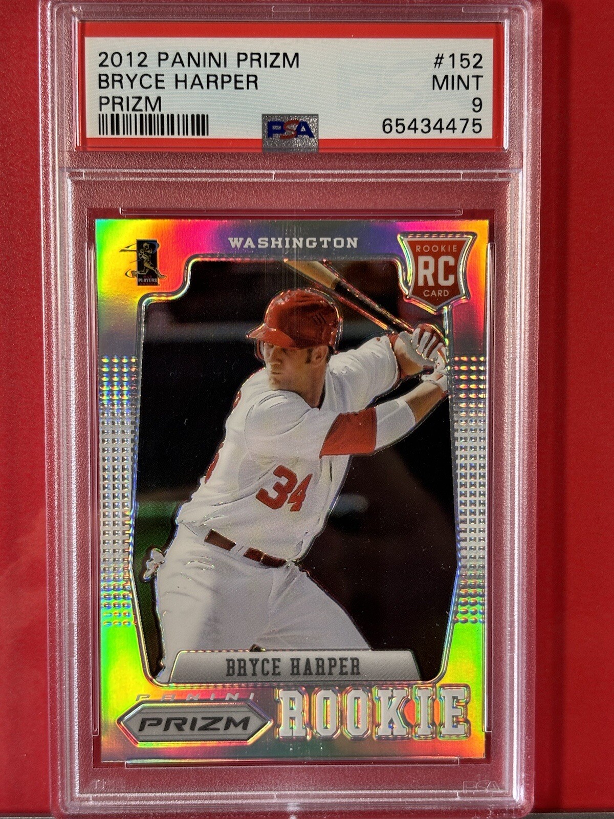 2012 Panini Prizm Bryce Harper RC Prizm PSA 9 Pop 10 first year PRIZMS /SP F HOF