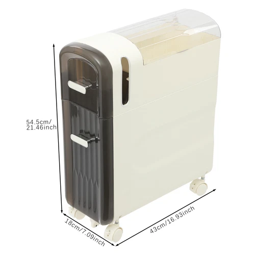 Bathroom Organizer Storage Cabinet Floor Cabinet Narrow Slim Storage Drawers NEW - Picture 5 of 6