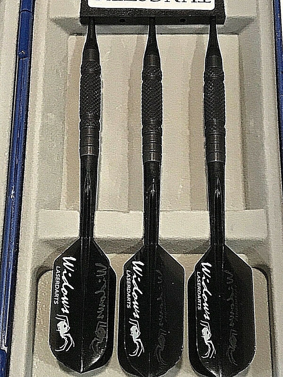 LASERDARTS　BLACK WIDOWS　20ｇ Laserdarts Black Widows 90% Tungsten Steel Tip Darts Smooth