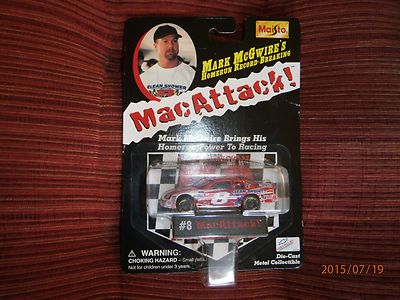 MAC ATTACK!  1998 SEASON MARK McGWIRE'S DIE-CAST METAL RACE CAR COLLECTIBLE #8