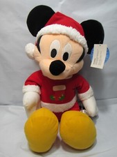 90's Mickey Mouse Santa Claus Plush Disney 18" Christmas Holiday NEW w Tags L78M