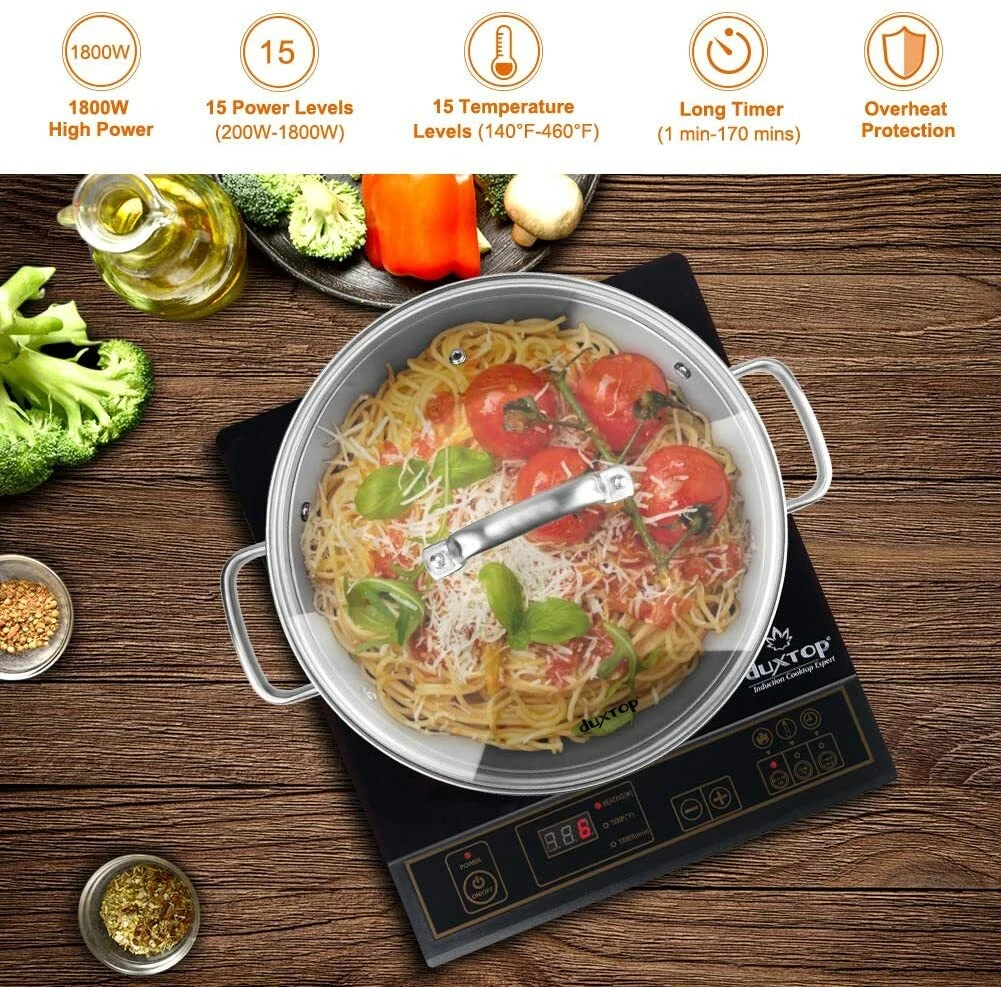 Duxtop 8100mc 1800w portable induction sale cooktop countertop burner gold