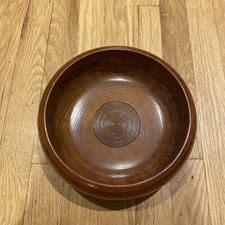 Vintage Solid Heavy 8 Wooden Salad Bowl