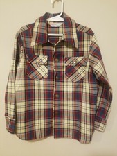 Vintage Healthtex Stantogs Plaid Shirt Snap Boys