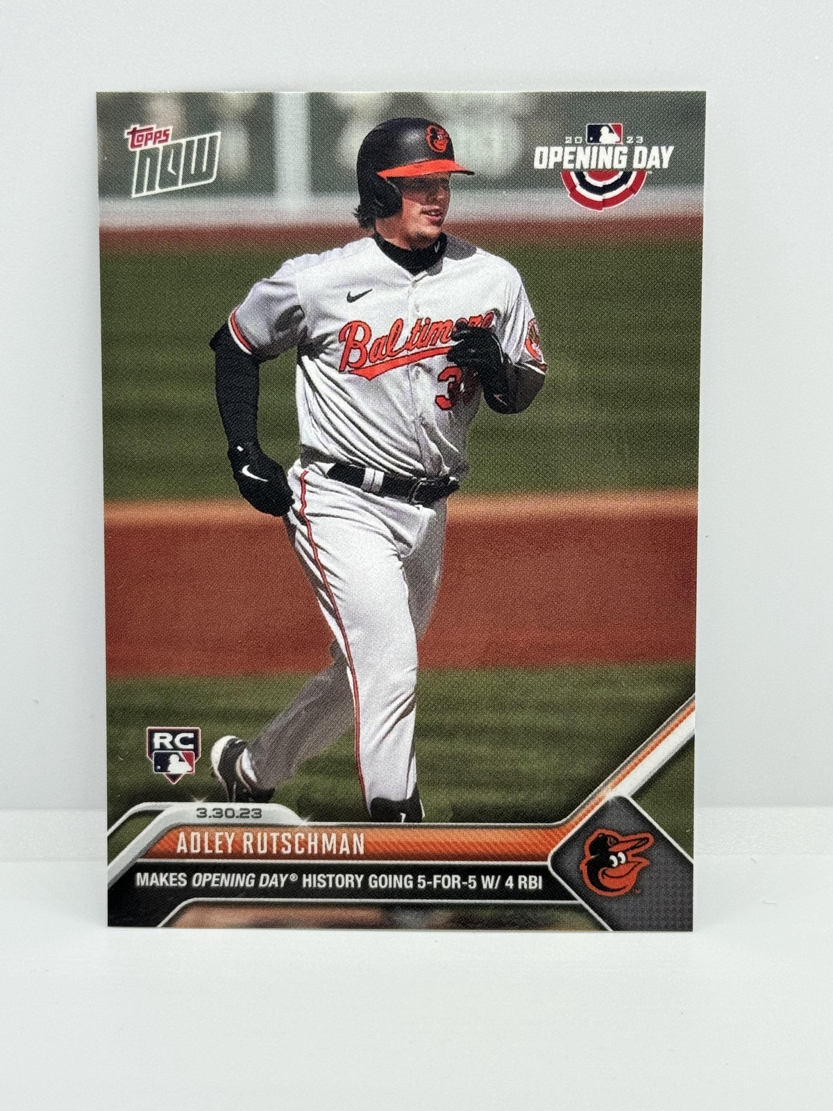 2023 Topps Now #4 Adley Rutschman RC Baltimore Orioles
