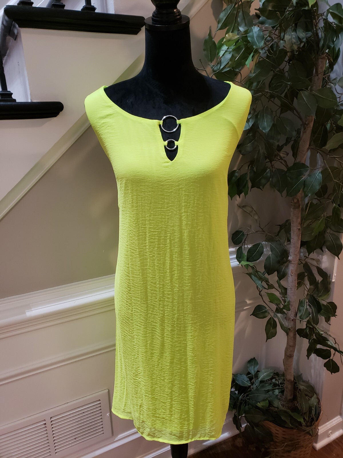 Tacera Womens Green Solid Polyester Round Neck Sl… - image 13