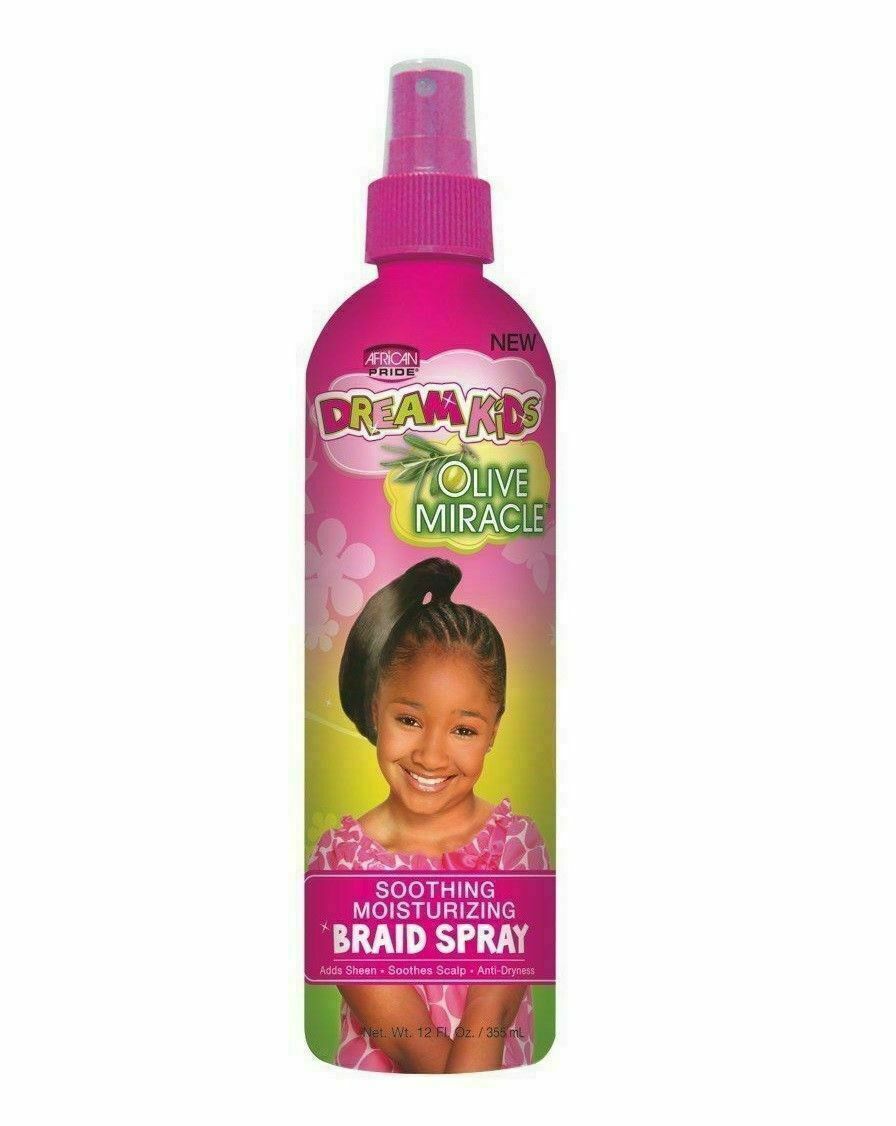 African Pride Dream Kids Olive Miracle Soothing Moisturizing Braid Spray 355ML