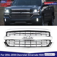 Fits 2016-18 Chevrolet Silverado 1500 LTZ High Country Chrome Front Upper Grille