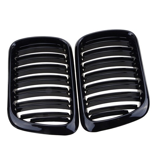 Gloss Black Front Kidney Grill Grille Cover Trim For BMW 3 Series E36 M3 1997-99 - Picture 3 of 5