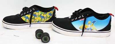 The Simpsons Heelys Pro 20 Prints Skate Shoes Men sz Black Wheels