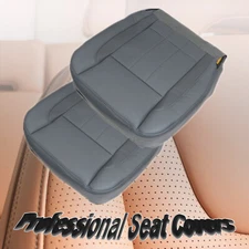 Both Side Bottom Replacement Leather Seat Cover For 2006-09 Dodge Ram 1500 Gray