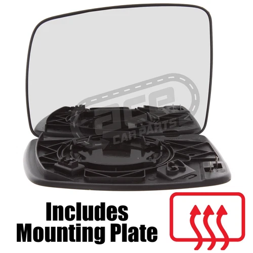Freelander Mk2 2006-2010 Heated Convex Wing Mirror Glass Passenger Side Clip On