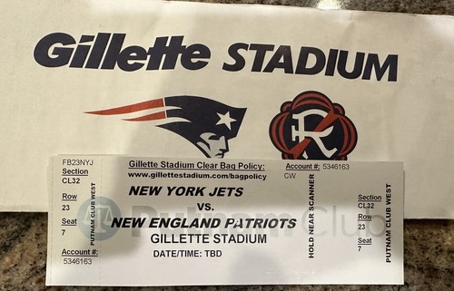 Bill Belichick Last Game New England Patriots Ticket Vs Jets 1/7/24 eBay