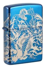 Zippo Atlantis Design High Polish Blue 48787