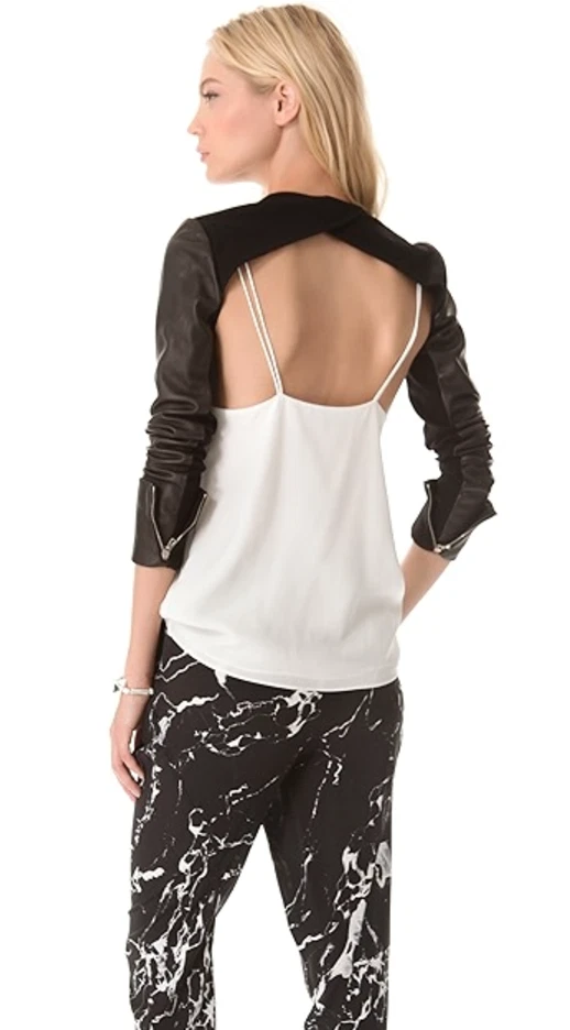 Mangas de arnés de cuero negro WILLOW talla S Foto 4 de 4