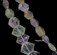 14X10 MIX QUARTZ GEMSTONE NUGGET POINT LOOSE BEADS 7.5inch